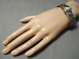 Important Damale Turquoise Vintage Native American Navajo Sterling Silver Bracelet-Nativo Arts