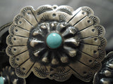 Important Victor Hicks Vintage Native American Navajo Turquoise Sterling Silver Concho Belt-Nativo Arts