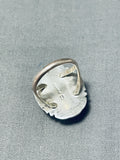 Tremendous Native American Navajo Lapis Sterling Silver Ring Betty Smith Signed-Nativo Arts