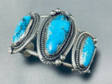 Important Turquoise Vintage Native American Navajo Sterling Silver Bracelet-Nativo Arts
