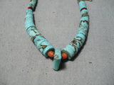 One Of The Best Vintage Native American Navajo Turquoise Heishi Fetish Necklace Old-Nativo Arts