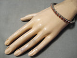 Outstanding Modern Navajo Coral Sterling Silver Bangle Native American-Nativo Arts