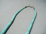 Native American Impressive Vintage Santo Domingo Royston Turquoise Sterling Silver Necklace Old-Nativo Arts