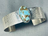 Beautiful Native American Navajo Turquoise Sterling Silver Bracelet Cuff-Nativo Arts