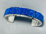 Stunning Native American Navajo Synthetic Opal Sterling Silver Bracelet-Nativo Arts