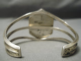 Absolutely Incredible Vintage Native American Navajo Turquoise Inlay Sterling Silver Bracelet-Nativo Arts