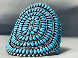 Mind Boggling Vintage Native American Navajo Or Zuni Turquoise Sterling Silver Bracelet-Nativo Arts