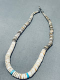 Native American Splendid Vintage Santo Domingo Turquoise Heishi Shell Necklace-Nativo Arts