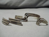 Native American Important Dave Dear Vintage Cherokee Sterling Silver Bracelet Earrings Ring-Nativo Arts