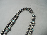Amazing Navajo Turquoise Sterling Silver Necklace Native American-Nativo Arts