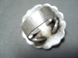 Danny Mike Navajo Coral Sterling Silver Ring Native American-Nativo Arts