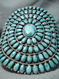 Authentic Best Vintage Native American Navajo Larry Begay Turquoise Sterling Silver Bracelet-Nativo Arts