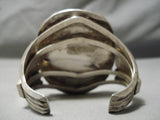 Opulent Vintage Native American Navajo Very Rare Turquoise Sterling Silver Bracelet Old-Nativo Arts