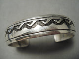 Authentic Vintage Native American Navajo Thomas Singer Sterling Silver Bracelet-Nativo Arts