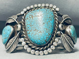 One Of The Best Ever Vintage Native American Navajo #8 Turquoise Sterling Silver Bracelet-Nativo Arts