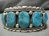 Best Turquoise Row Artist Robert Keelya Vintage Native American Zuni Bracelet-Nativo Arts