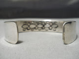 So Thick Heavy Vintage Navajo Sterling Silver Native American Bracelet-Nativo Arts
