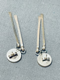 Exceptional Vintage Native American Navajo Sterling Silver Sunface Earrings-Nativo Arts
