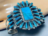 Tommy Lowe Exquisite Native American Navajo Turquoise Sterling Silver Bracelet-Nativo Arts