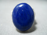Incredible Navajo Native American Lapis Sterling Silver Ring-Nativo Arts
