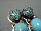 Exceptional Vintage Native American Navajo Sleeping Beauty Turquoise Sterling Silver Earrings-Nativo Arts