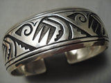Important Vintage Native American Navajo Thomas Singer Wife Sterling Silver Bracelet-Nativo Arts