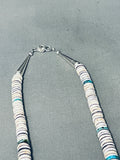 Native American 189 Grams Santo Domingo Shell Heishi Turquoise Necklace-Nativo Arts