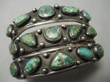 One Of Biggest Best Vintage Native American Navajo Royston Turquoise Sterling Silver Bracelet-Nativo Arts