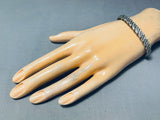 Thicker Vintage Native American Navajo Authentic Sterling Silver Rope Bracelet-Nativo Arts