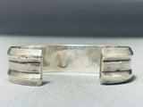 Thicker Vintage Native American Zuni Turquoise Sterling Silver Bracelet-Nativo Arts