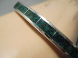 Incredible!! Vintage Native American Navajo Green Spiderweb Turquoise Sterling Silver Bracelet-Nativo Arts