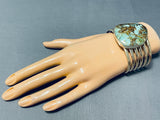 Striking Vintage Native American Navajo Royston Turquoise Sterling Silver Bracelet-Nativo Arts