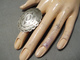Incredible Vintage Navajo Sterling Silver Ring Native American Old.-Nativo Arts