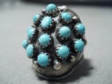 Incredible Native American Navajo Sleeping Beauty Turquoise Sterling Silver Ring-Nativo Arts