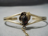 Wonderful Vintage Navajo Garnet Gold Slave Bracelet Native American-Nativo Arts