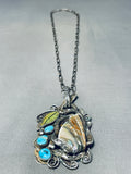 Rare Vintage Francisco Gomez Turquoise Sterling Silver Snake Necklace-Nativo Arts