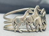 Very Unique Vintage Southwestern Sterling Silver Horse Bracelet-Nativo Arts
