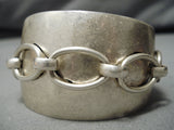 Astonishing Vintage Native American Navajo Chain Sterling Silver Bracelet-Nativo Arts