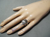Awesome Navajo Sterling Silver Horny Toad Ring Native American-Nativo Arts
