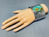 Major Intricacy Native American Turquoise Sterling Silver Bracelet-Nativo Arts