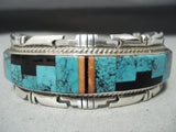 Native American Important Francisco Family Vintage Navajo Turquoise Sterling Silver Bracelet-Nativo Arts