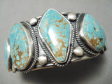 Best Vintage Verdy Jake #8 Turquoise Native American Navajo Sterling Silver Bracelet-Nativo Arts