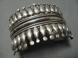 Important Vintage Navajo Larry Tsinnie Sterling Silver Native American Bracelet-Nativo Arts