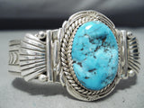 Fascinating Navajo Native American Turquoise Sterling Silver Bracelet-Nativo Arts
