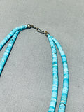 Native American Captivating Vintage Santo Domingo Kingman Turquoise Shell Necklace-Nativo Arts