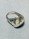 Very Rare Vintage Native American Navajo Gilber Turquoise Sterling Silver Ring Old-Nativo Arts