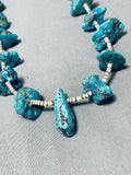Native American 95 Gram Sturdy Vintage Navajo Chunky Turquoise Heishi Necklace Old-Nativo Arts