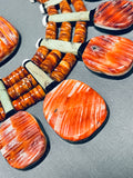 Native American Best Massive Santo Domingo Spiny Oyster Inlaid Authentic Necklace-Nativo Arts