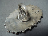 Very Important Alice Quam Vintage Native American Zuni Turquoise Sterling Silver Ring-Nativo Arts