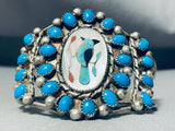 The Best Vintage Native American Navajo Bluejay Turquoise Sterling Silver Bracelet-Nativo Arts